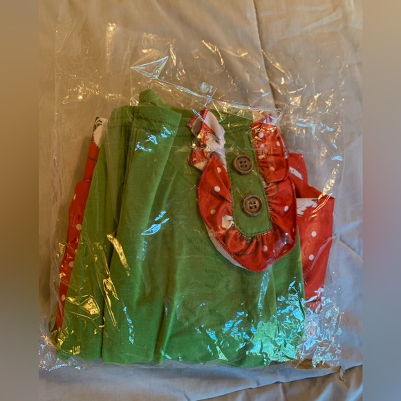 Hunny Bee Kids Christmas Santa ballerina twirl dress matching leggings 4xl - Picture 14 of 14